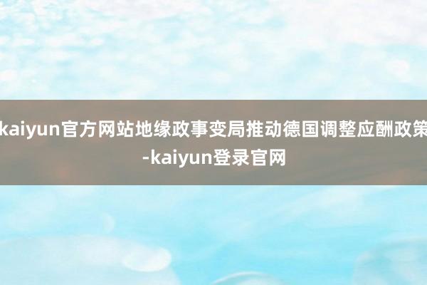 kaiyun官方网站地缘政事变局推动德国调整应酬政策-kaiyun登录官网