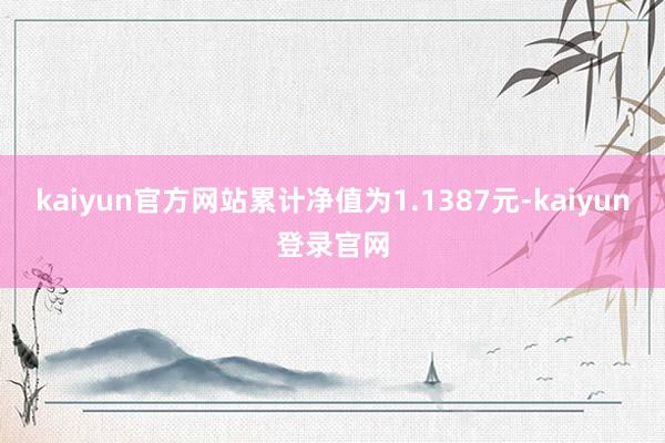 kaiyun官方网站累计净值为1.1387元-kaiyun登录官网