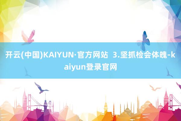 开云(中国)KAIYUN·官方网站  3.坚抓检会体魄-kaiyun登录官网