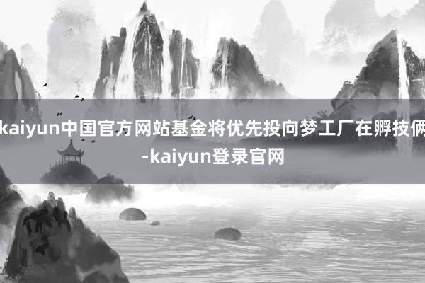 kaiyun中国官方网站基金将优先投向梦工厂在孵技俩-kaiyun登录官网