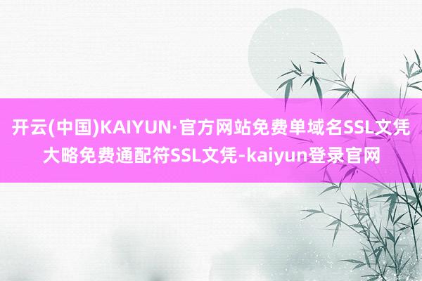 开云(中国)KAIYUN·官方网站免费单域名SSL文凭大略免费通配符SSL文凭-kaiyun登录官网