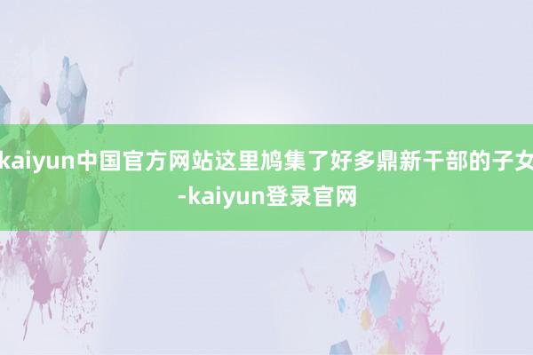 kaiyun中国官方网站这里鸠集了好多鼎新干部的子女-kaiyun登录官网