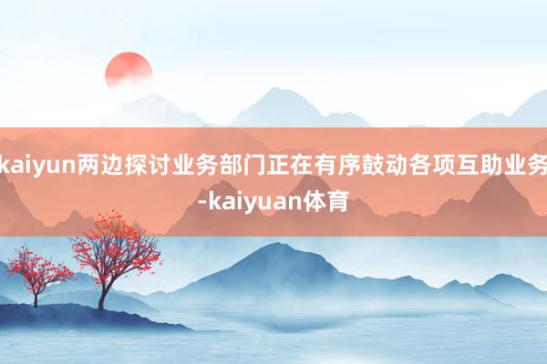 kaiyun两边探讨业务部门正在有序鼓动各项互助业务-kai