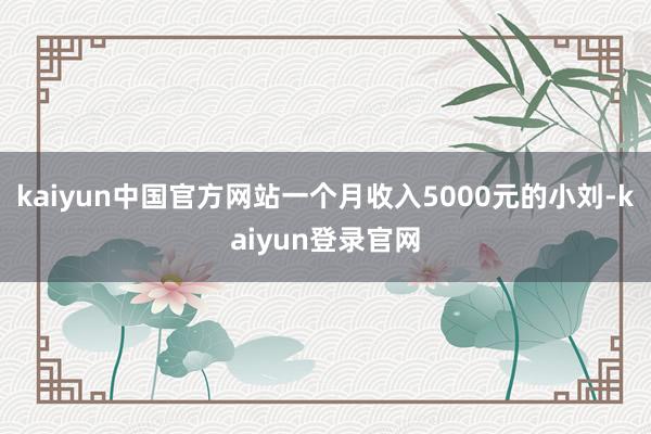 kaiyun中国官方网站一个月收入5000元的小刘-kaiyun登录官网